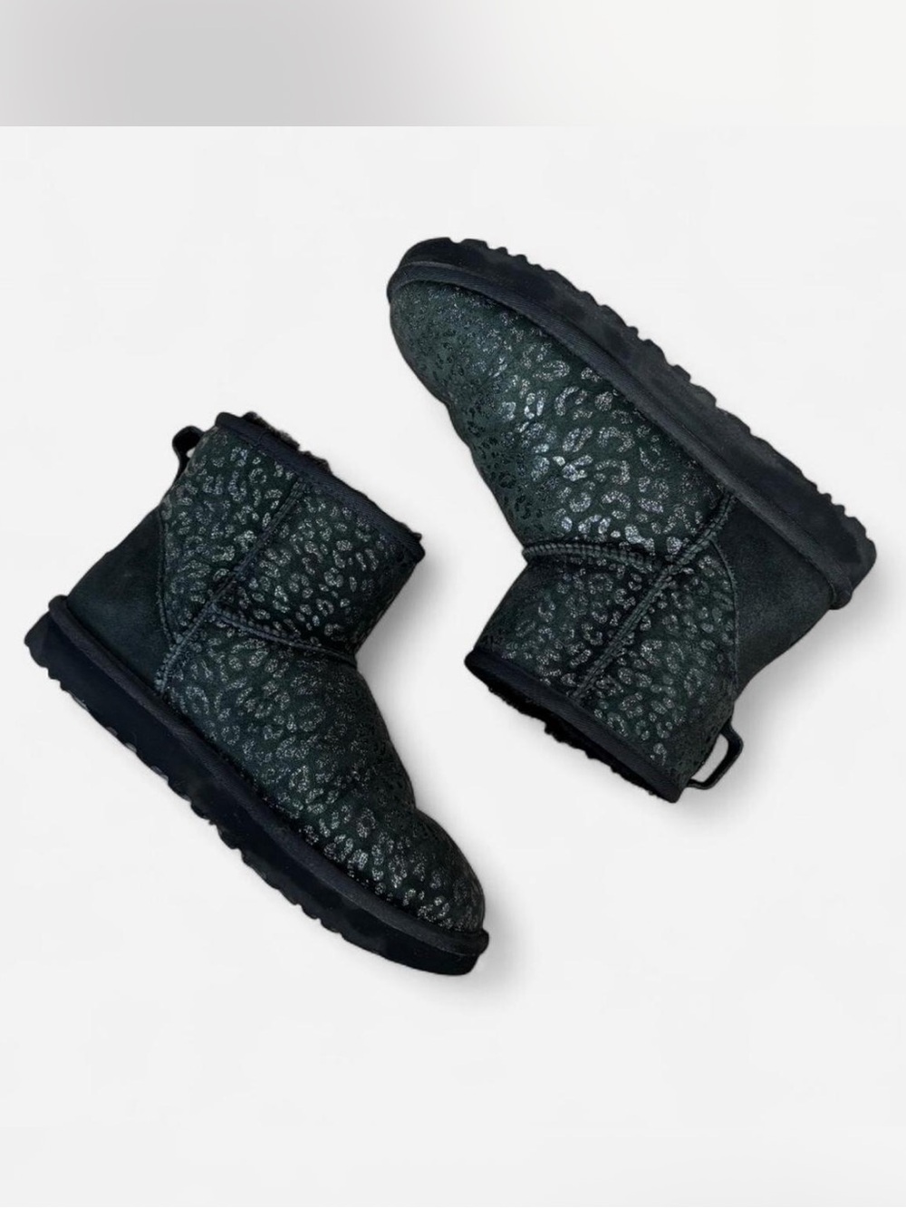 Ugg Classic Mini Snow Leopard Black 7 - Picture 3 of 8